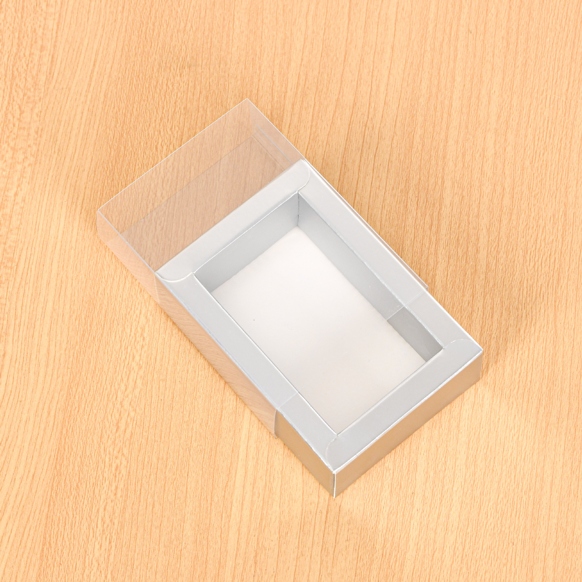 Clear + Silver Card / Inner 8x5x3cm, Clear + Silver Card / Inner 20x10x6cm