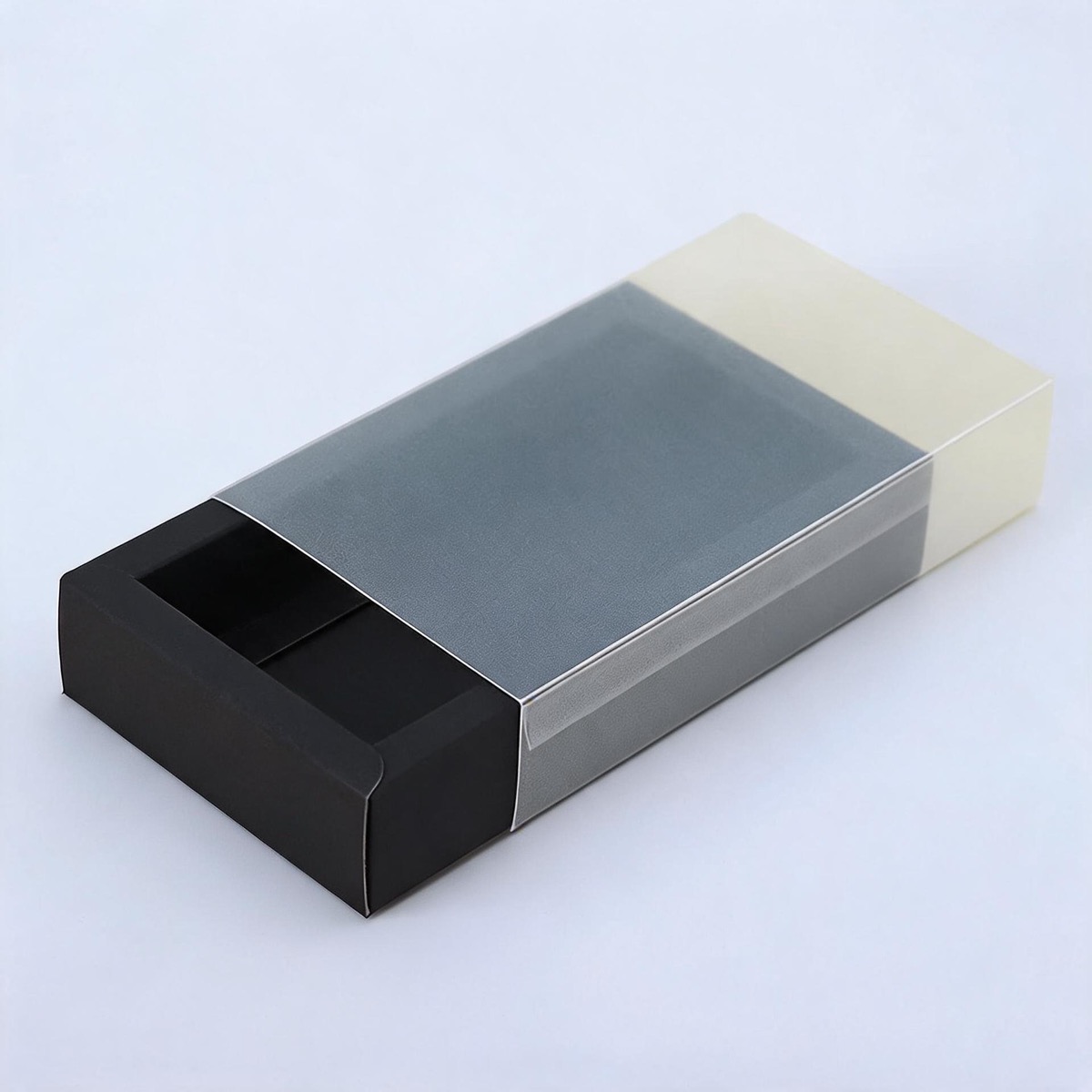 Frosted + Black Card / 30 x 17.5 x 9cm, Frosted + Black Card / 6.5 x 6.5 x 3cm, Frosted + Black Card / 23 x 15 x 5cm