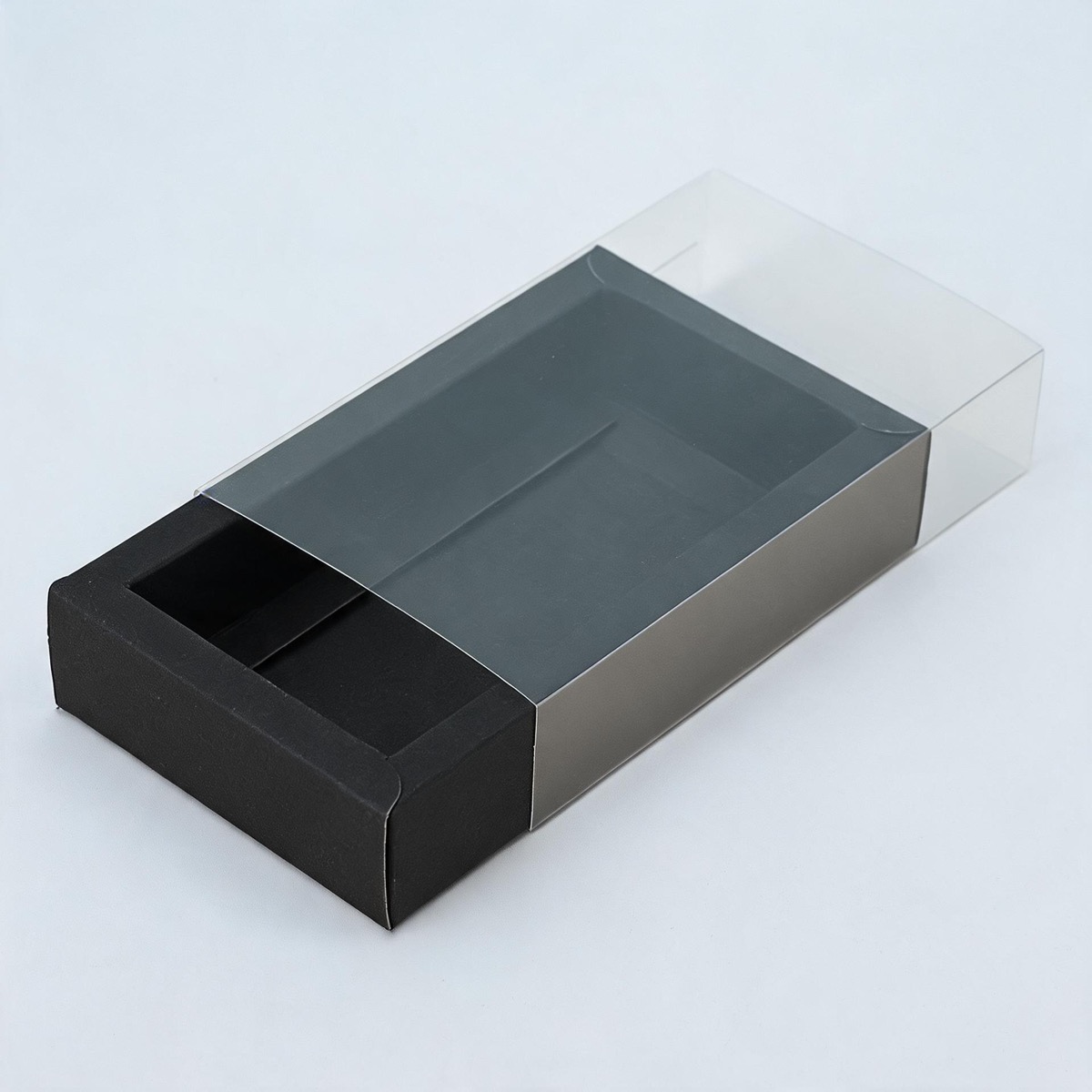 Clear + Black Card / 18 x 10 x 6cm, Clear + Black Card / 25.5 x 15 x 9cm, Clear + Black Card / 6.5 x 6.5 x 3cm