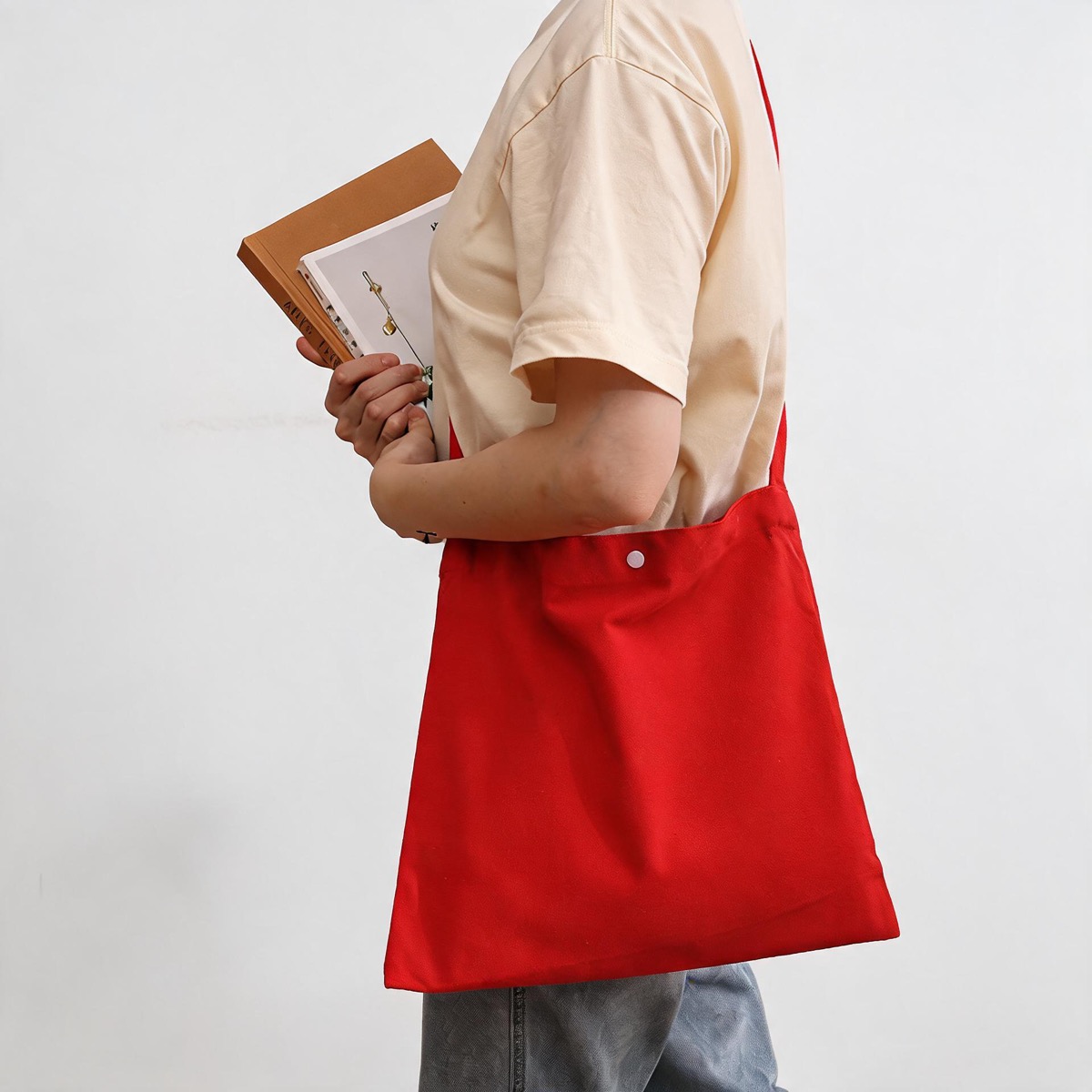 Red Crossbody - 12 oz Heavy Poly-Cotton - Size 35 x 30 / 12 oz Poly-Cotton Canvas