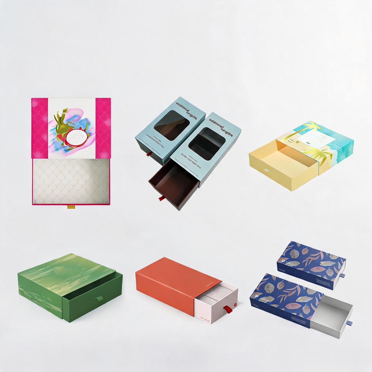 Drawer Gift Box / Custom Packaging Box / Greyboard, Drawer Gift Box / Custom Packaging Box / Metallic Card, Drawer Gift