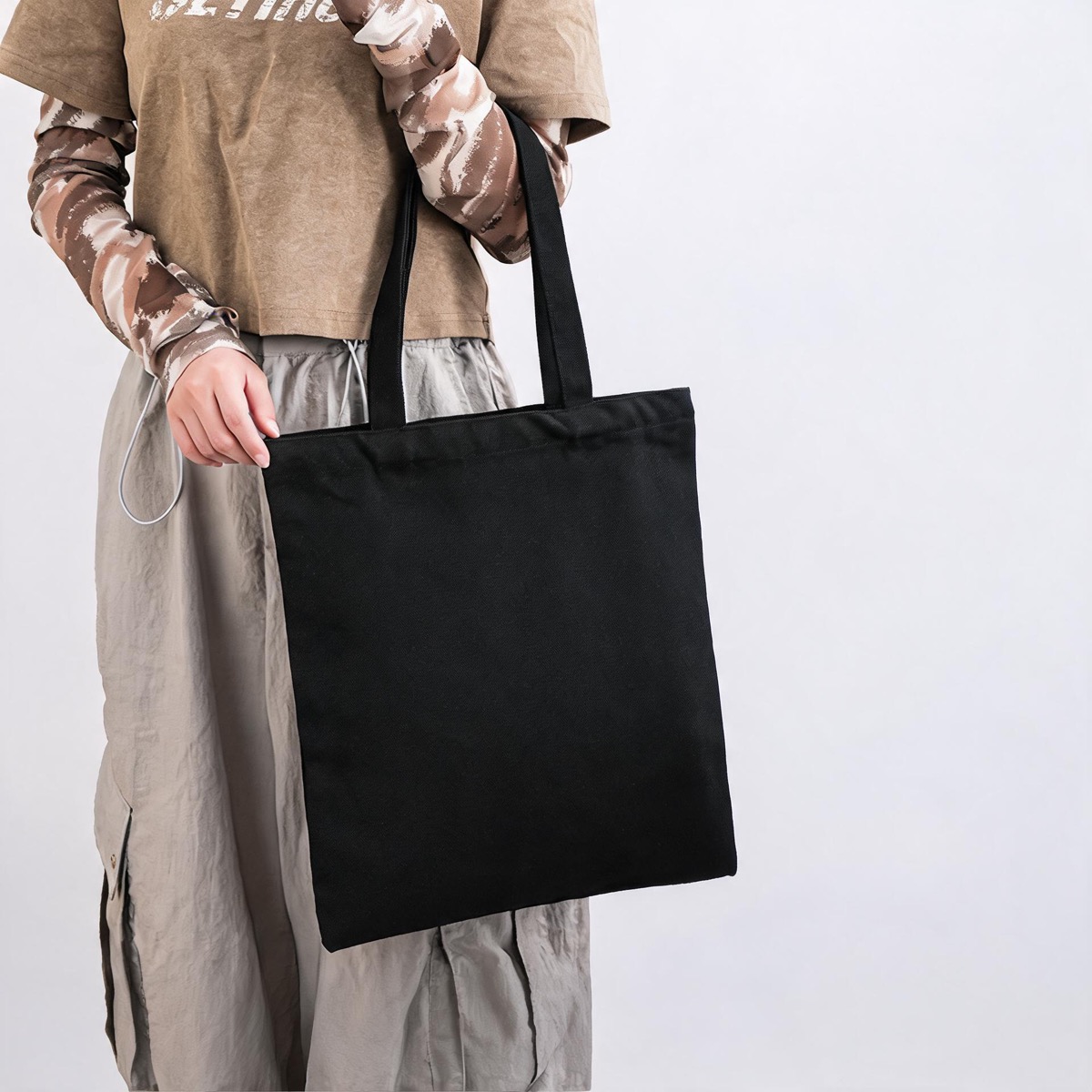 Black Portrait - Size 34 x 38 (12 oz Blank In-Stock) / 12 oz Poly-Cotton Canvas