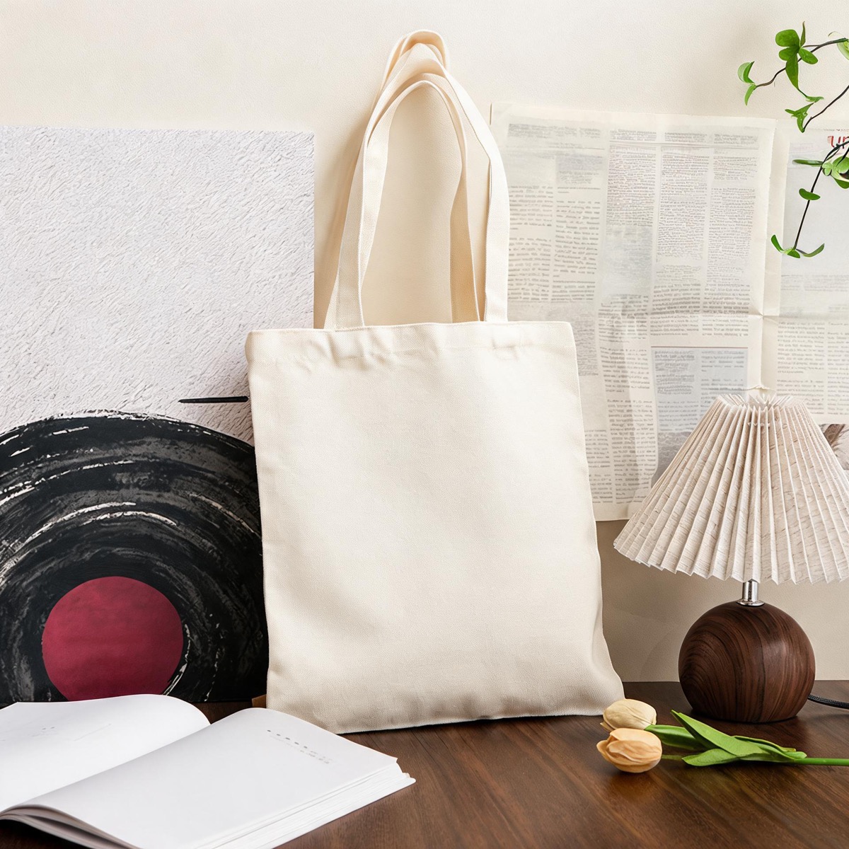 Beige Portrait - Size 30 x 35 (10 oz Blank In-Stock) / 12 oz Poly-Cotton Canvas