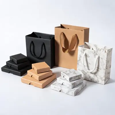 Jewelry Drawer Box — Marble & Matte Finish Retail Display Packaging