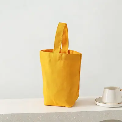 Ribbon-Handle Canvas Tote — 12 oz Promotional Shopper