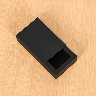 Foil-Stamped Drawer Box with PVC Window — Bookmark & Small Gift Packaging