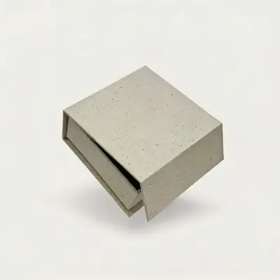 Slim Book-Style Jewelry Box —  Textured Paper Case