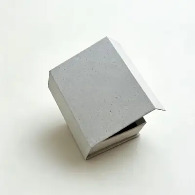 Slim Book-Style Jewelry Box —  Textured Paper Case
