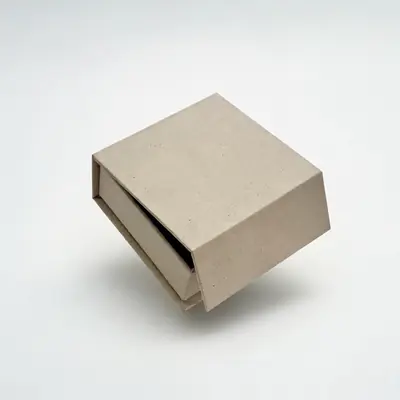 Slim Book-Style Jewelry Box —  Textured Paper Case