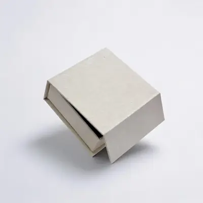 Slim Book-Style Jewelry Box —  Textured Paper Case