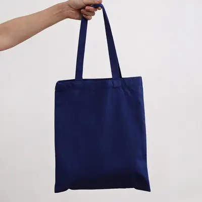 Ribbon-Handle Canvas Tote — 12 oz Promotional Shopper