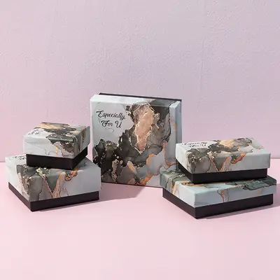 Jewelry Drawer Box — Marble & Matte Finish Retail Display Packaging