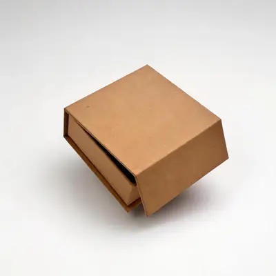 Slim Book-Style Jewelry Box —  Textured Paper Case
