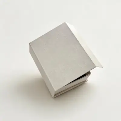 Slim Book-Style Jewelry Box —  Textured Paper Case