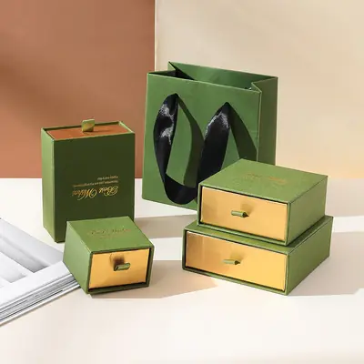 Jewelry Drawer Box — Marble & Matte Finish Retail Display Packaging