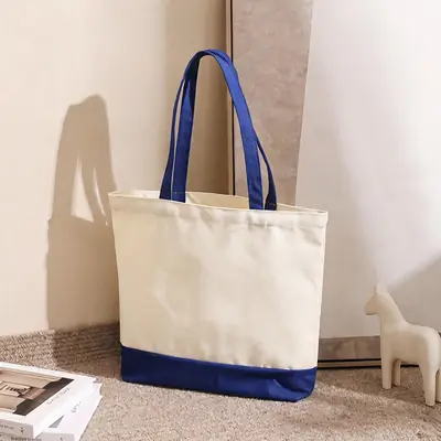 Ribbon-Handle Canvas Tote — 12 oz Promotional Shopper