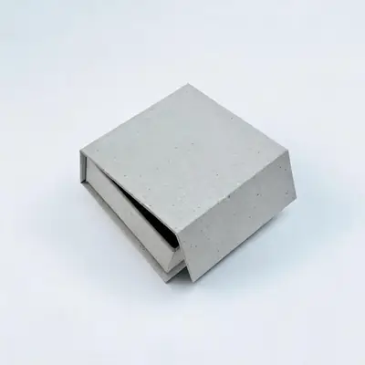 Slim Book-Style Jewelry Box —  Textured Paper Case