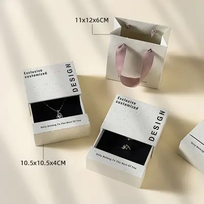 Jewelry Drawer Box — Marble & Matte Finish Retail Display Packaging
