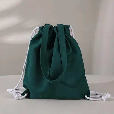 Ribbon-Handle Canvas Tote — 12 oz Promotional Shopper
