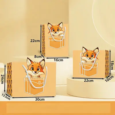 Thickened White Card Paper Gift Bag — Kraft & Laminated Shopping Tote