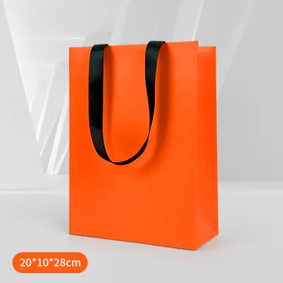 Thickened White Card Paper Gift Bag — Kraft & Laminated Shopping Tote