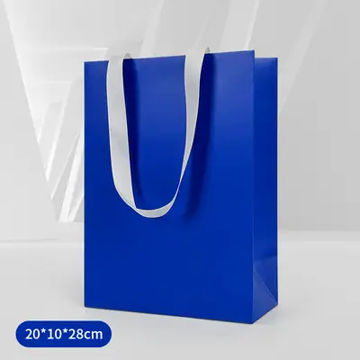Thickened White Card Paper Gift Bag — Kraft & Laminated Shopping Tote