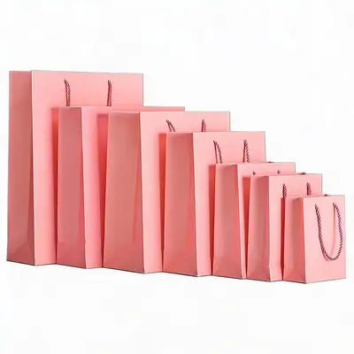 Thickened White Card Paper Gift Bag — Kraft & Laminated Shopping Tote